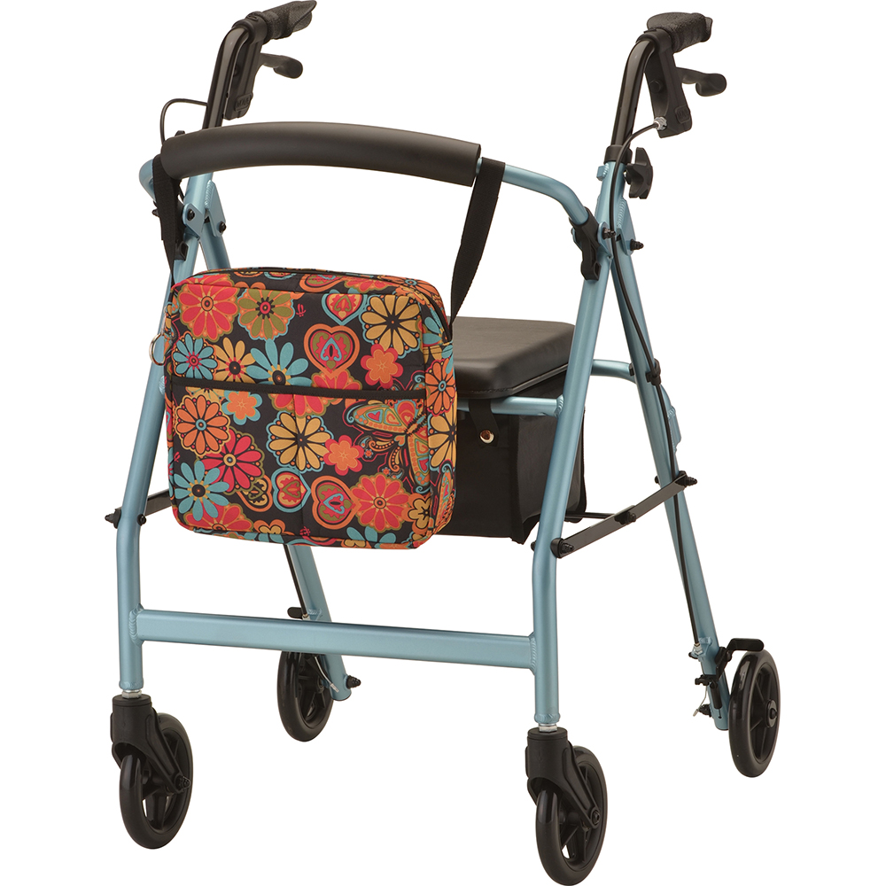 Mobility Bag - Boho Blossoms on Rolling Walker